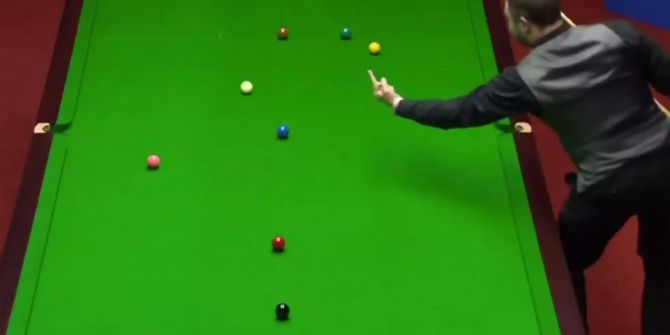 Kurt Maflin Snooker Mittelfinger