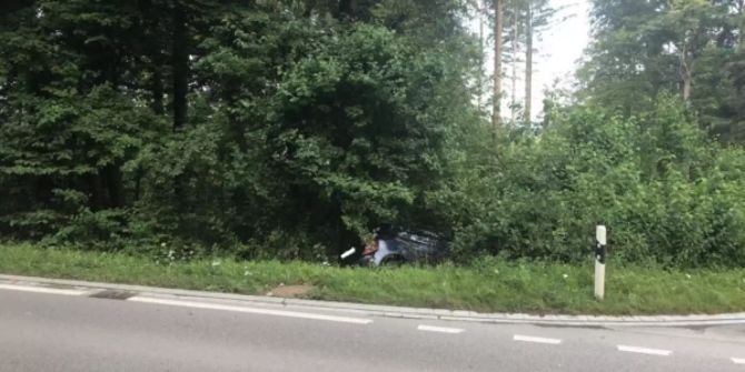 Personenwagen rollt nach Panne in Uster Wiesenbord hinunter