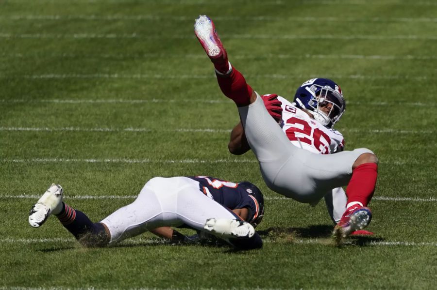 Saquon Barkley von den New York Giants reisst das Kreuzband.