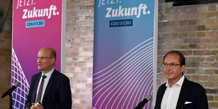 Ralph Brinkhaus (l.) und Alexander Dobrindt (r.)