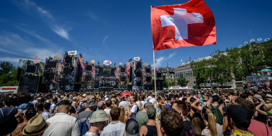 Street Parade 2022 in Zürich.