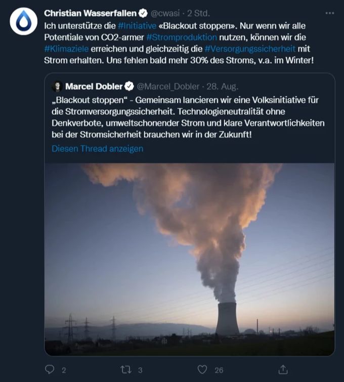 Christian Wasserfallen (FDP) unterstütz die Initiative von Parteikollege Marcel Dobler. FDP
