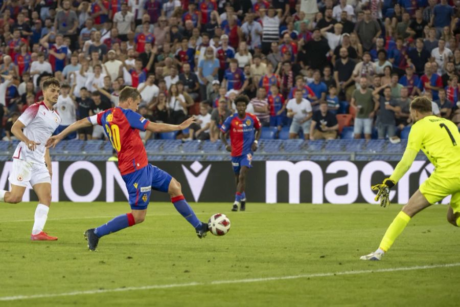 Captain Fabian Frei ging in der Conference-League-Qualifikation voran und schoss den FC Basel in Führung.