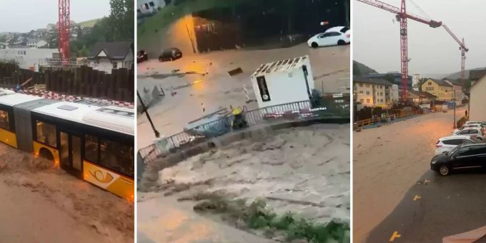 Heftige Gewitter - 1700 Notrufe im Oberbaselbiet und im Kanton Bern