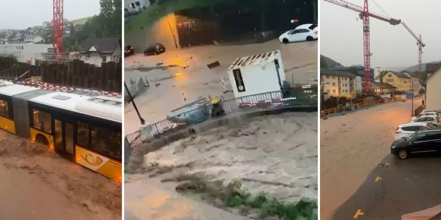 In Niederdorf BL herrscht nach den Gewittern vom Mittwochabend absolutes Chaos.