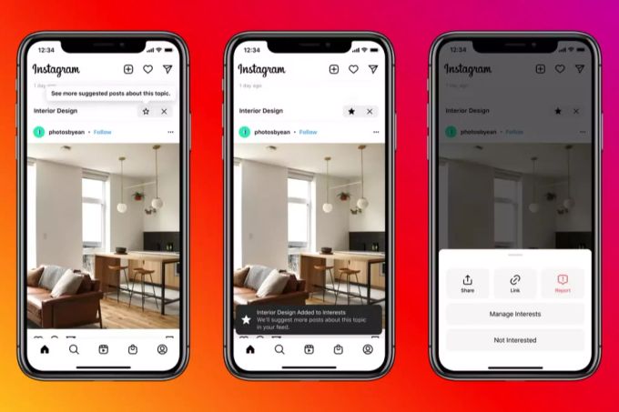 Mit dem neuen Feature soll es Nutzenden auf Instagram auch möglich sein, ihre Interessen zu individualisieren. Instagram vorgeschlagene Beiträge