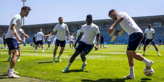 Die Spieler der Schweizer Nati im Abschlusstraining vor dem ersten Gruppenspiel an der Euro 2020. Euro 2020