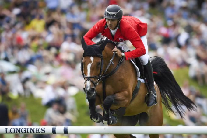 Steve Guerdat auf Bianca beim CSIO St. Gallen 2018. Bianca Guerdat