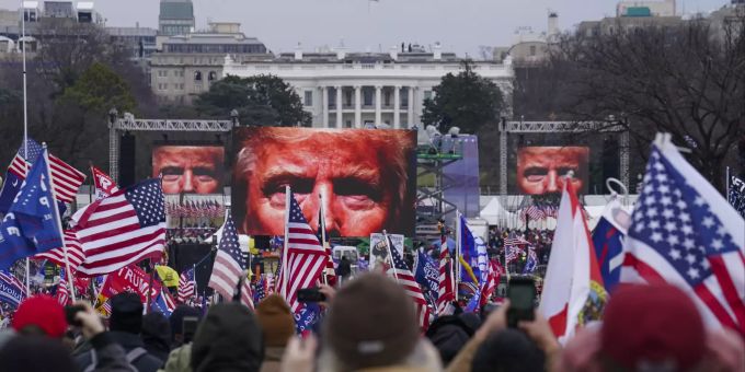 Anhänger von Donald Trump versammelten sich am Mittwoch in Washington, um ihren Präsidenten zu unterstützen. Donald Trump