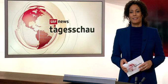 Angélique Beldner moderiert die Mittagsausgabe der «Tagesschau». srf