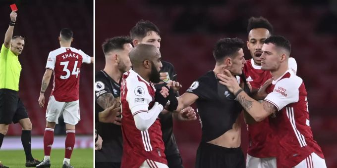 Rot bei Pleite - Granit Xhaka fliegt nach Würge-Attacke vom Platz