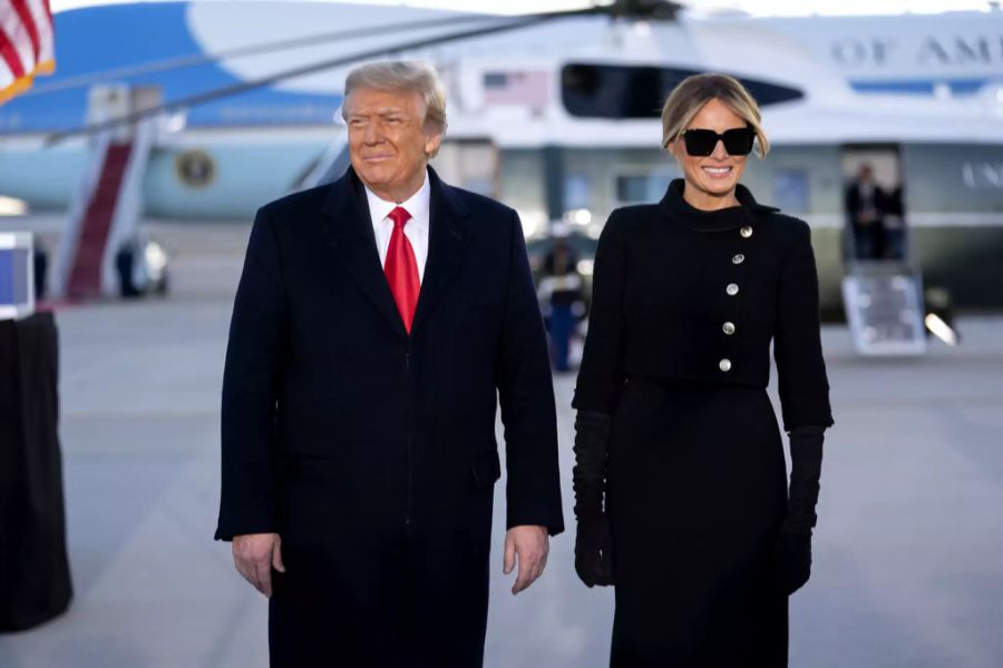 US-Präsident Donald Trump und First Lady Melania sagen nach vier Jahren «Bye Bye!»