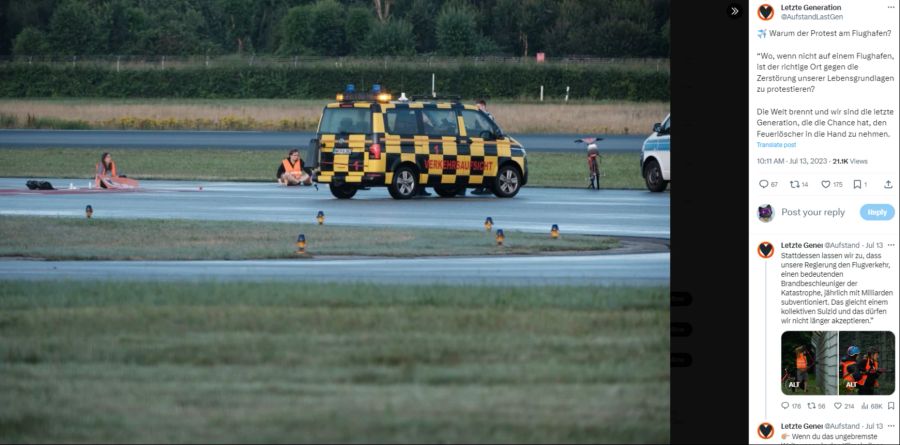 Die Letzte Generation muss für ihre Flughafen-Rollfelder-Blockaden tief in die Tasche greifen.