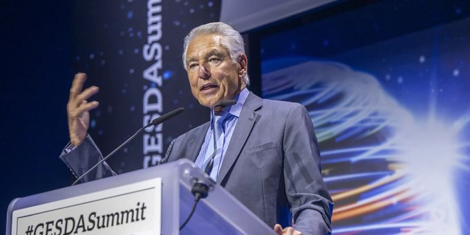 Peter Brabeck-Letmathe, Vorsitzender des Verwaltungsrats des Open Quantum Instituts (OQI) in Genf am Wissenschafts- und Diplomatiegipfel in Genf. (Archivbild) Peter Brabeck-Letmathe, Vorsitzender des Verwaltungsrats des Open Quantum Instituts (OQI) in Genf am Wissenschafts- und Diplomatiegipfel in Genf. (Archivbild)