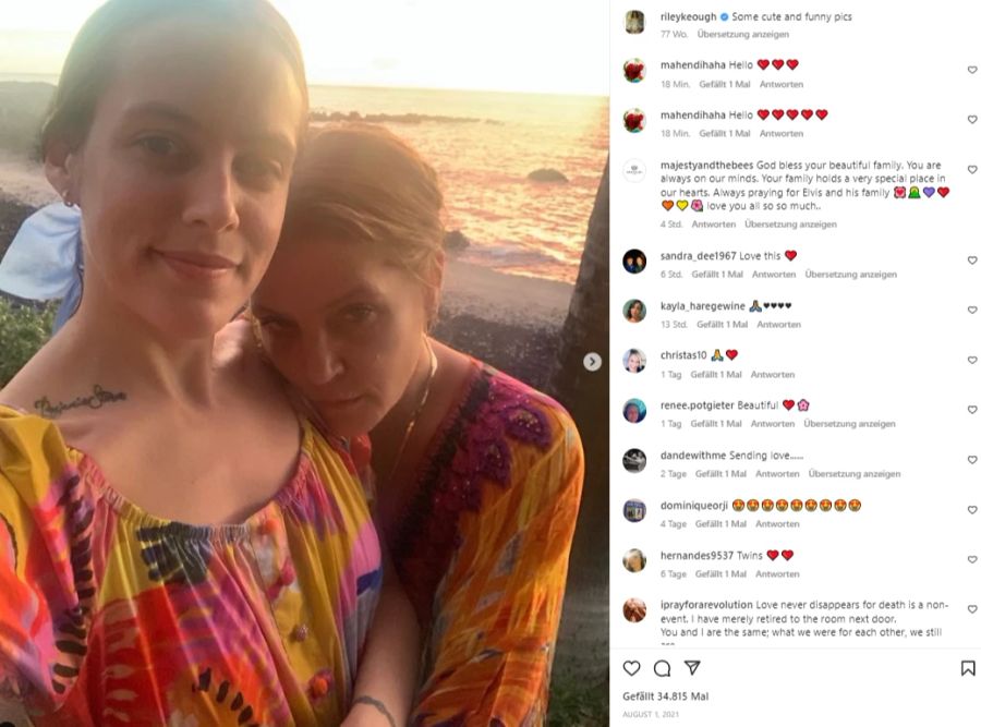 Riley Keough und ihre verstorbene Mama Lisa Marie.