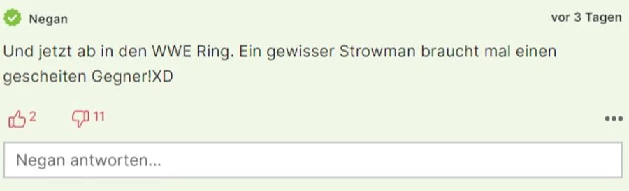 «Negan» hätte sonst auch schon eine Idee, was Stucki nach seiner Schwinger-Karriere machen könnte.