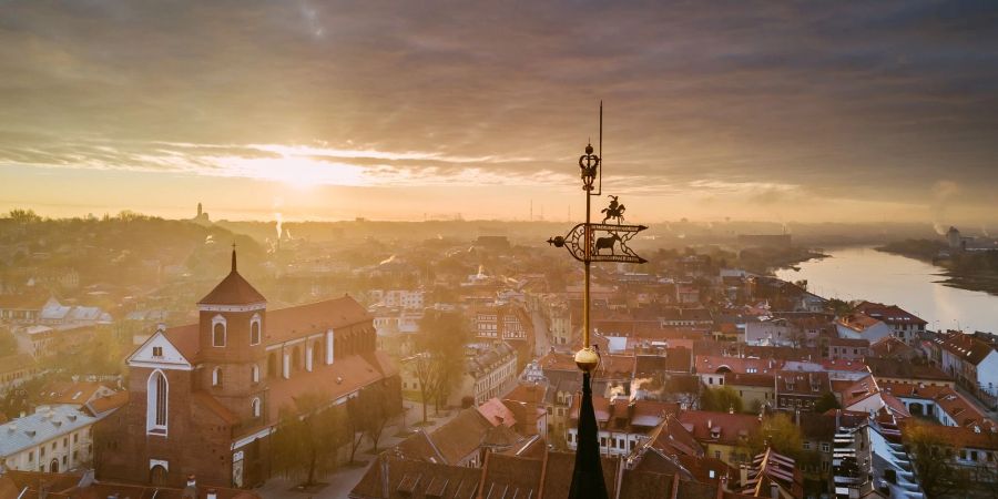 Blick über die Dächer von Kaunas, der zweitgrössten Stadt Litauens.