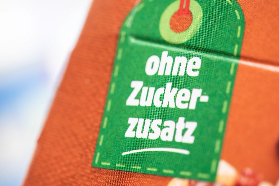 Produkt ohne Zuckerzusatz Verpackung