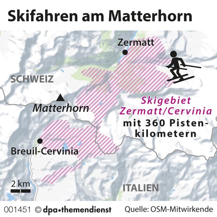 Grafik Matterhorn dpa Italien Schweiz