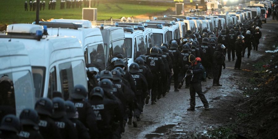 Grosses Polizeiaufgebot bei der Demonstration am Samstag