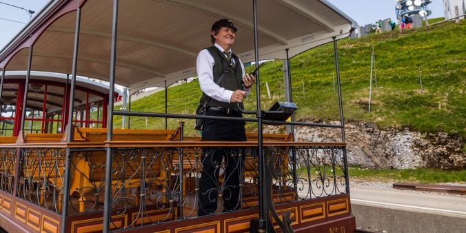 Werner Hardmeier arbeitet unter anderem als Bremser.