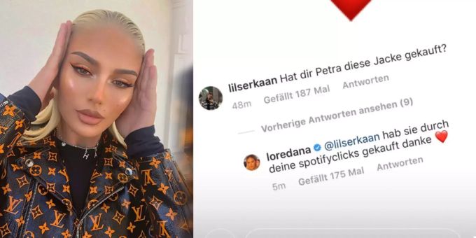 4'400-Franken-Jacke von Louis Vuitton: So verhöhnte Loredana ihre Opfer im Frühling im Netz weiter. loredana