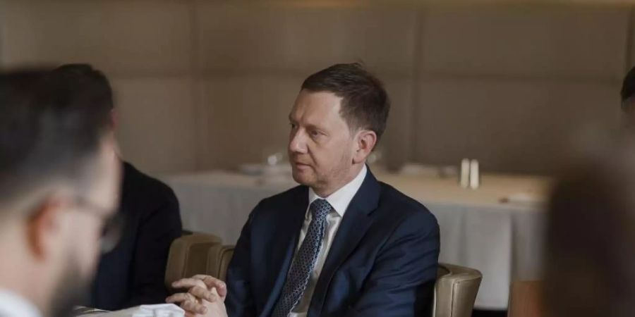 Sachsens Regierungschef Michael Kretschmer besucht Moskau und spricht mit Putin über den Fall Nawalny. Foto: Pawel Sosnowski/Sächsische Staatskanzlei/dpa