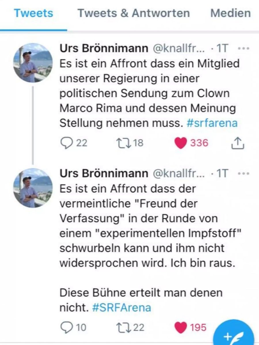 Reaktionen wegen Rima gab es auch auf Twitter.