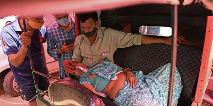 Corona-Patientin in Ghaziabad Corona-Patientin in Ghaziabad