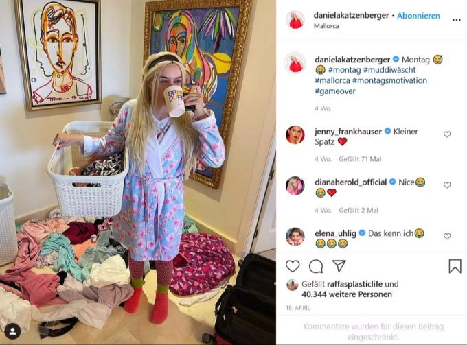 Daniela Katzenberger nimmt sich selbst nicht immer so ernst. daniela katzenberger