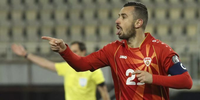 Ilija Nestorovski nach dem Spiel gegen Liechtenstein am Sonntag, 28. März 2021. Ilija Nestorovski Lichtenstein