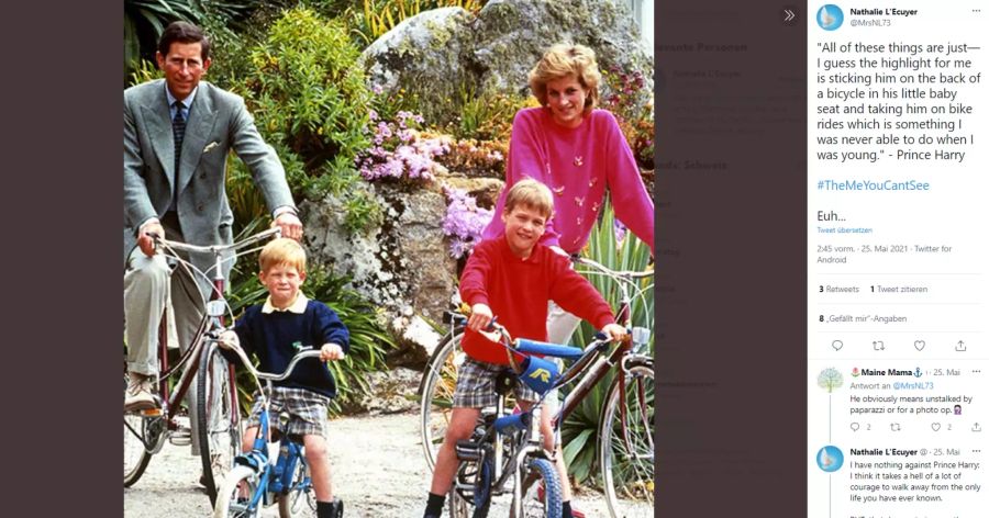 Sogar ganze Fahrrad-Ausflüge unternahm die Royal-Familie.