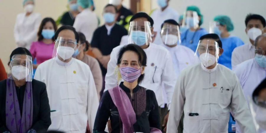 Die entmachtete Regierungschefin Aung San Suu Kyi