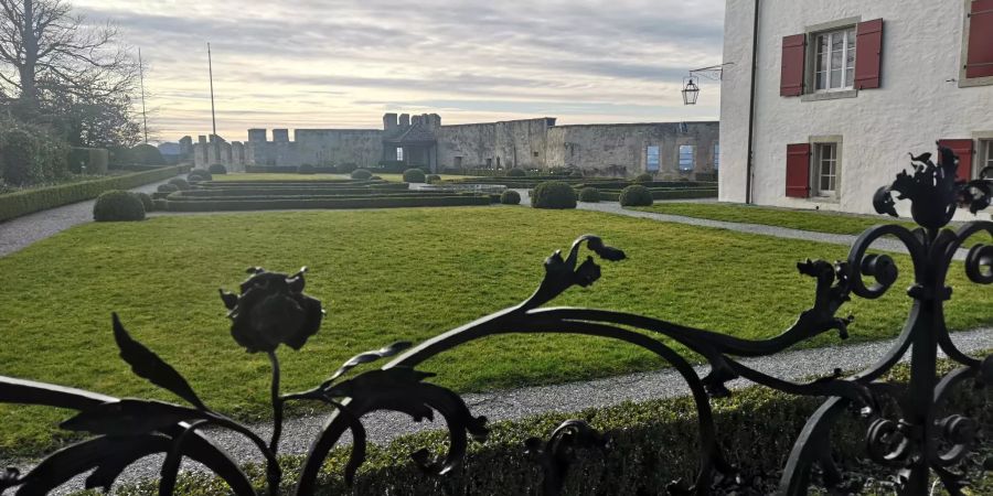 Der Garten des Schloss Lenzburg.