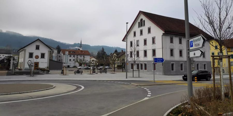Dorf Zentrum in Reinach (AG).