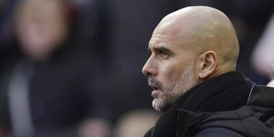 Ist kein Freund von Geisterspielen: ManCity-Coach Pep Guardiola. Foto: Dave Thompson/AP/dpa