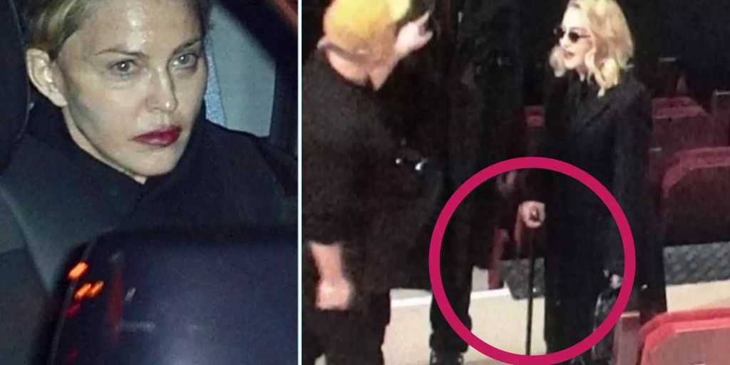 Superstar Madonna geht jetzt am Stock