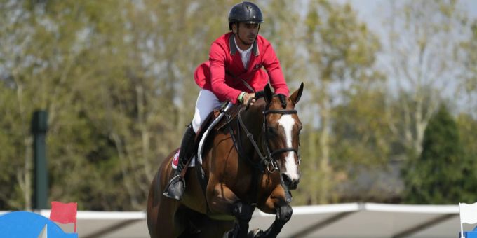 Steve Guerdat an der EM in Mailand. Steve Guerdat springreiten