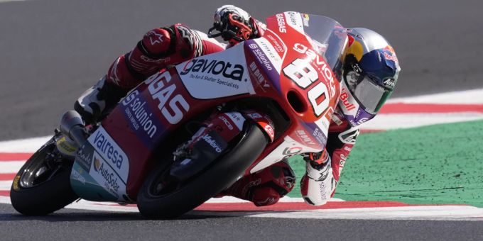 David Alonso während dem Rennen in der Moto3 in Misano. Moto3