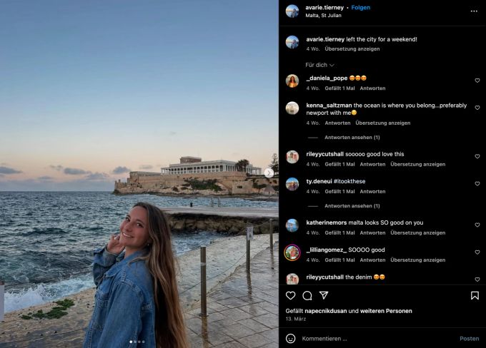 In Rom kam es zu einer Tragödie: die US-Studentin Averie Tierney stirbt nach dem verzehr eines Sandwiches. Studentin Sandwich