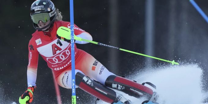 Camille Rast im Einsatz beim Semmering-Slalom. Camille Rast