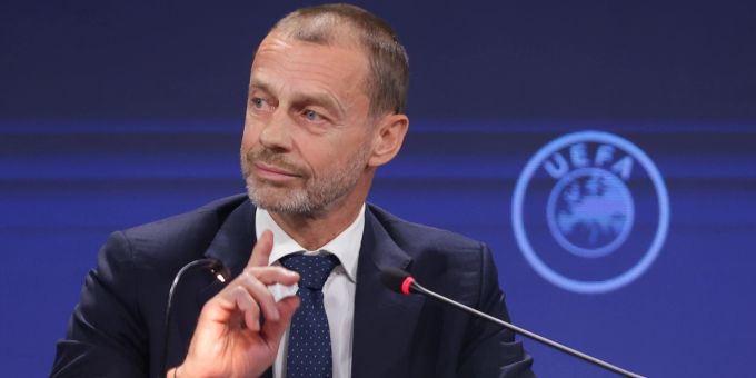 Aleksander Ceferin, Präsident der UEFA, am UEFA-Kongress. Aleksander Ceferin UEFA