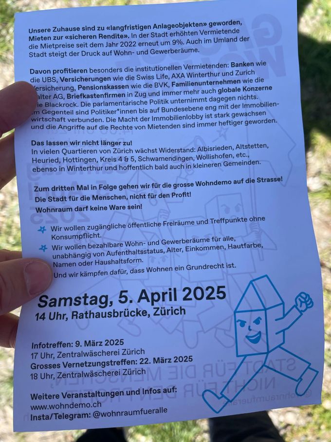 demo in zürich