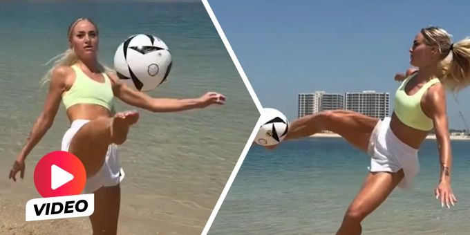 Kein Nati-Aufgebot - Hier schuftet Alisha Lehmann am Dubai-Strand