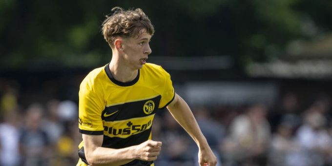 Rhodri Smith im Einsatz für YB am Burkhalter-Cup. YB