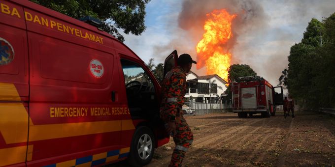 In Malaysia ist eine Gaspipeline explodiert. Malaysia