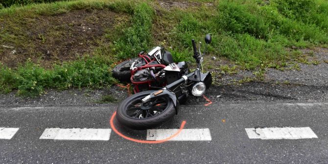 Sturz Motorrad