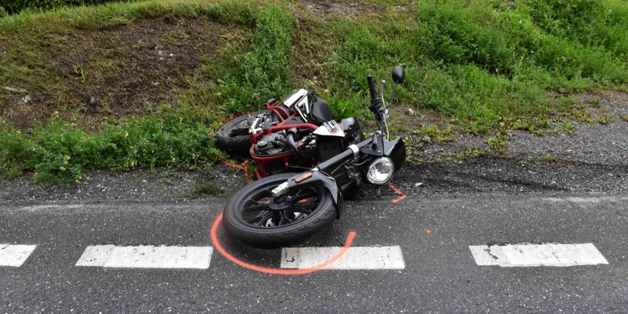 Sturz Motorrad