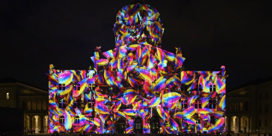Lichtshow Bundesplatz Tibet Rendez-vouz