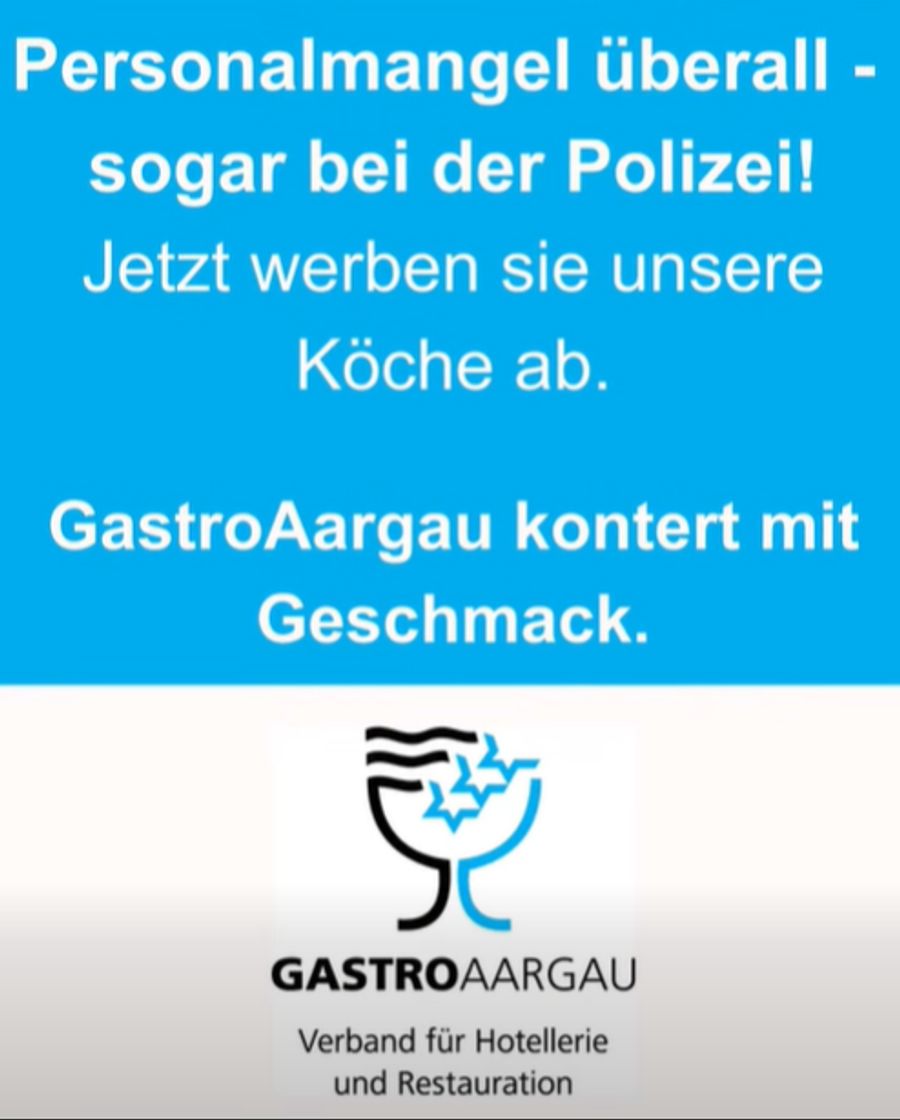 Gastro Aargau reagiert mit einer eigenen Kampagne auf den Abwerbeversuch.